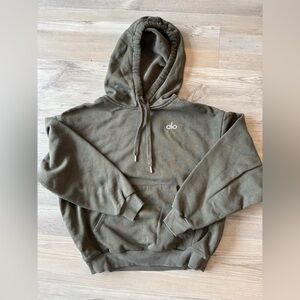 ALO Yoga Classic Dark Green Hoodie Small